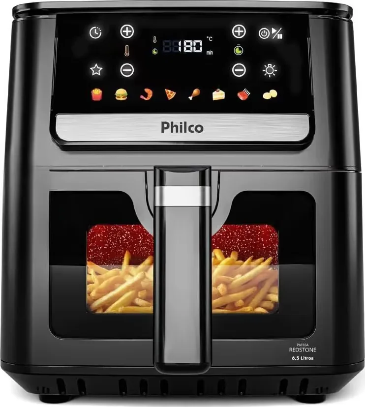 Painel e Visor Glass da air fryer Philco