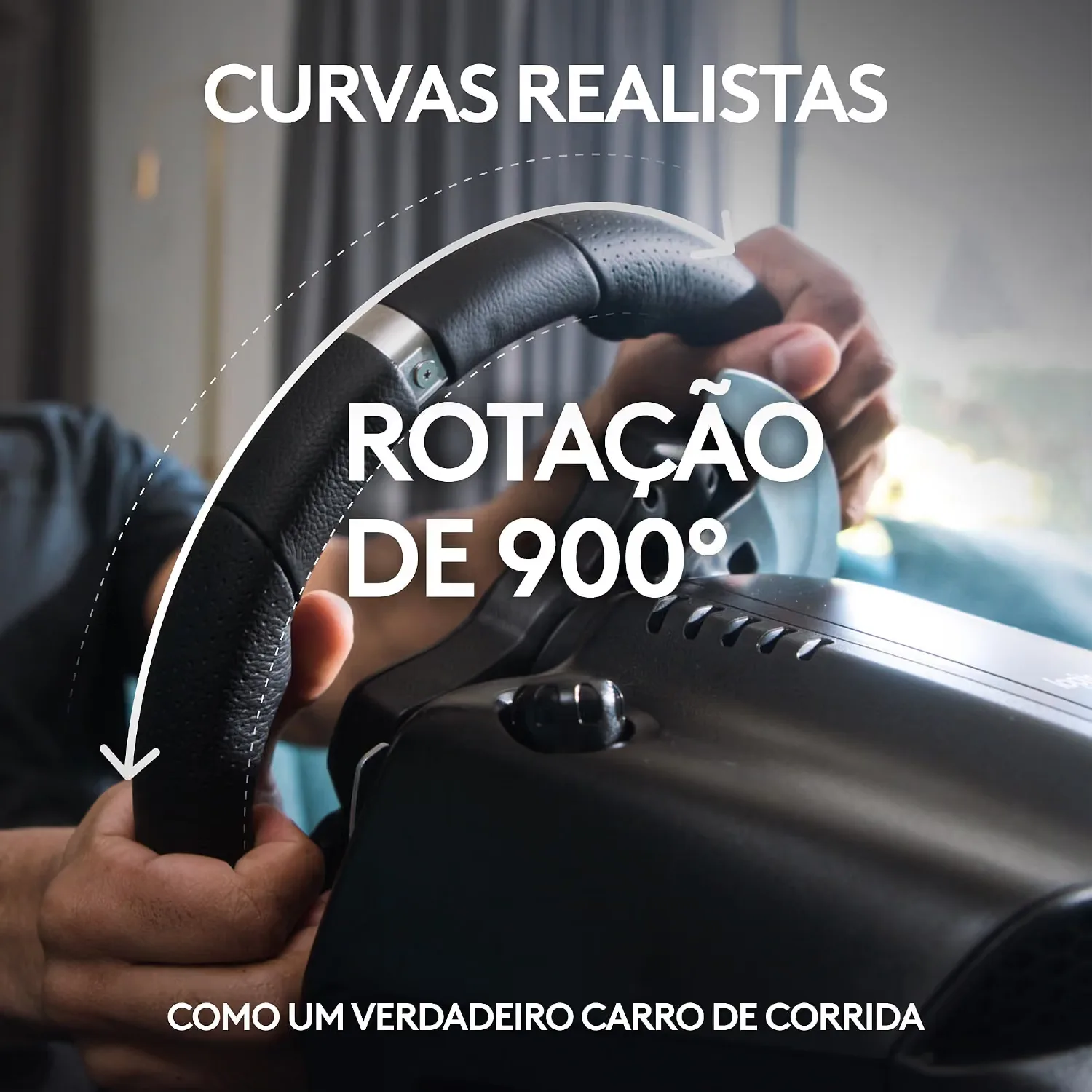 Volante Logitech G920 em detalhe