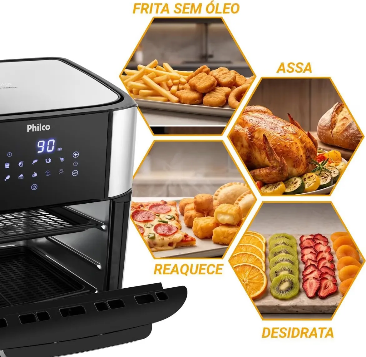 opções de fritura